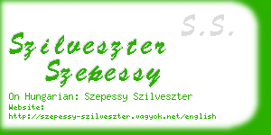 szilveszter szepessy business card